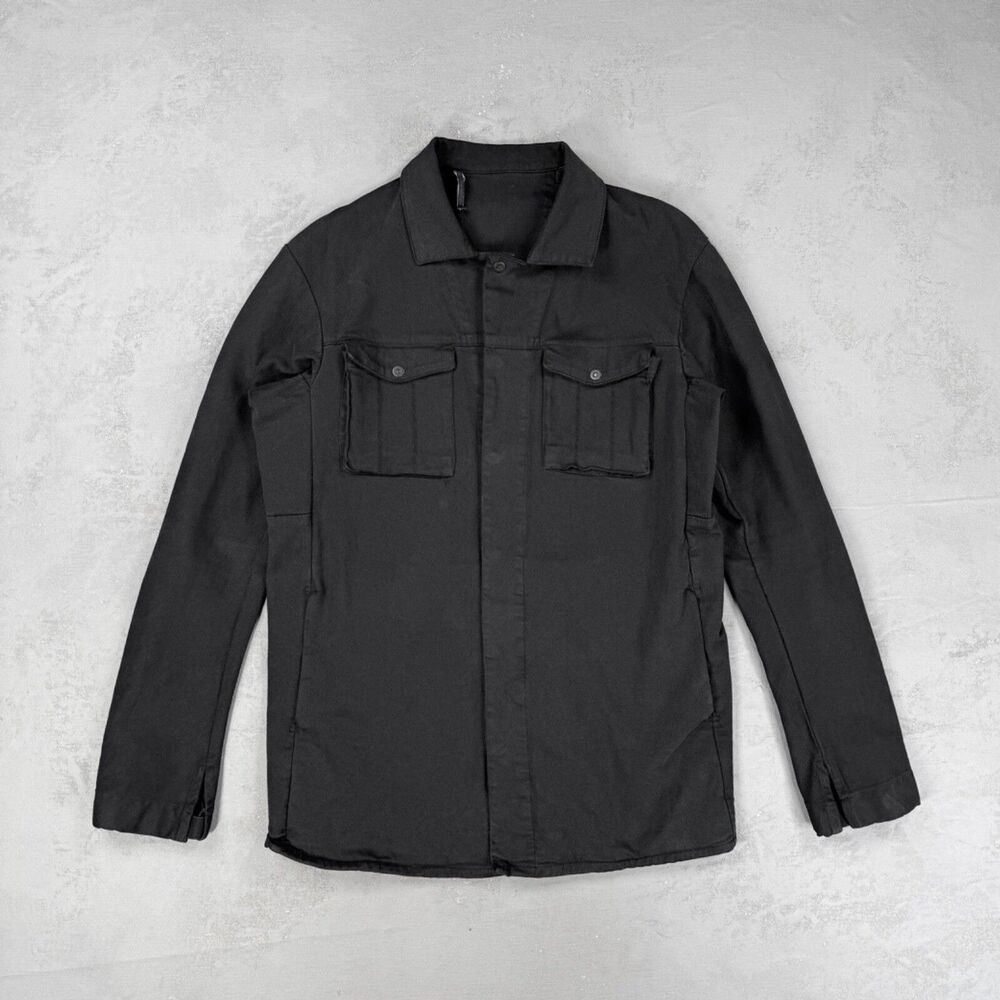 11 by Boris Bidjan Saberi S1B Black Denim Snap Front Jacket Men's Large